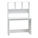 Vidaxl bureau met schappen 102x45x148 cm bewerkt hout wit