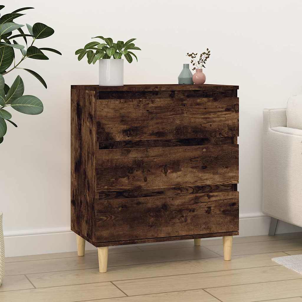Vidaxl dressoir 60x35x70 cm bewerkt hout gerookt eikenkleurig