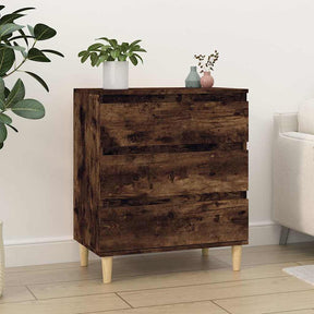 Vidaxl dressoir 60x35x70 cm bewerkt hout gerookt eikenkleurig
