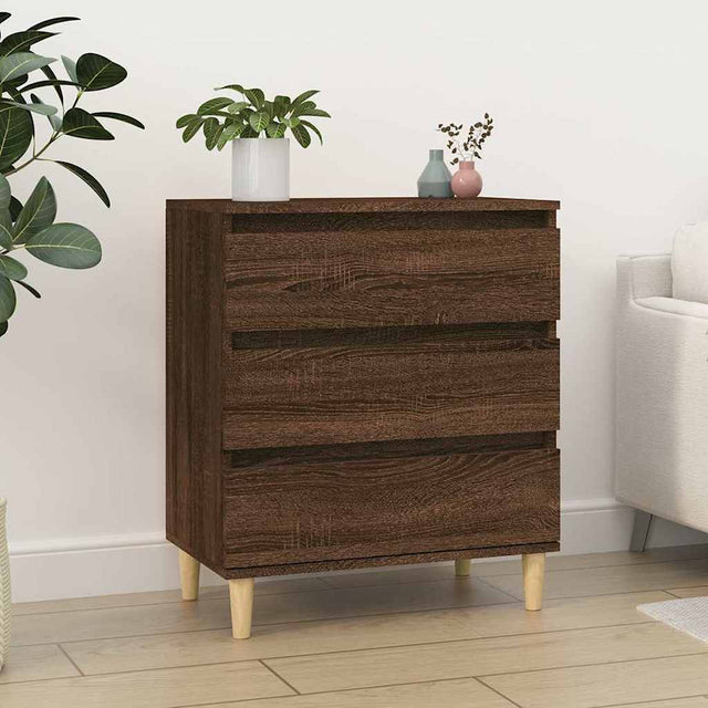 Vidaxl dressoir 60x35x70 cm bewerkt hout bruin eikenkleur