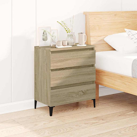 Vidaxl dressoir 60x35x70 cm bewerkt hout sonoma eikenkleurig