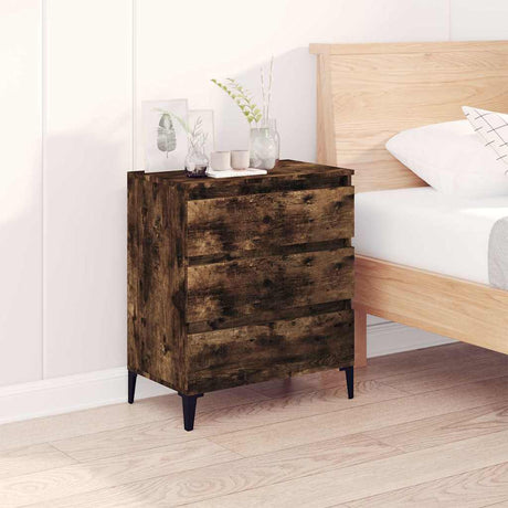 Vidaxl dressoir 60x35x70 cm bewerkt hout gerookt eikenkleurig