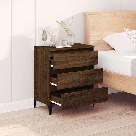 Vidaxl dressoir 60x35x70 cm bewerkt hout bruin eikenkleur