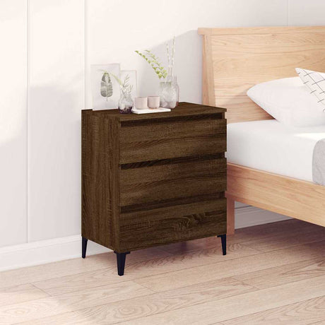 Vidaxl dressoir 60x35x70 cm bewerkt hout bruin eikenkleur