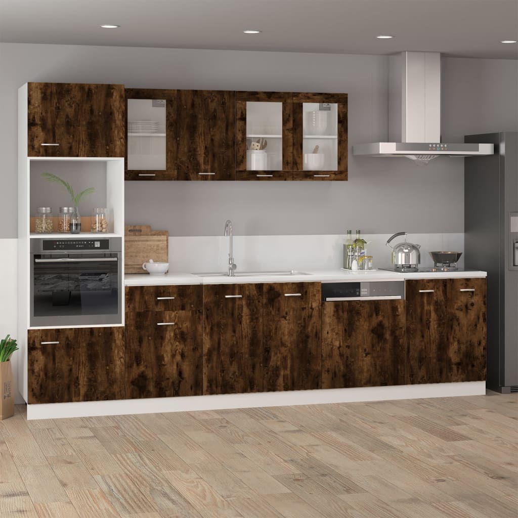 Vidaxl bovenkast lyon 39,5x31x60 cm bewerkt hout gerookt eikenkleurig