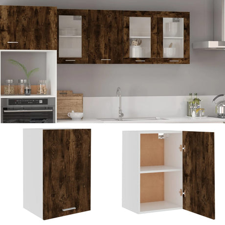 Vidaxl bovenkast lyon 39,5x31x60 cm bewerkt hout gerookt eikenkleurig