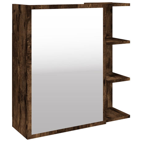 Vidaxl badkamerspiegelkast 62,5x20,5x64 cm bewerkt hout gerookt eiken