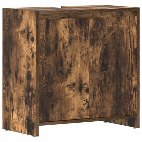 Vidaxl badkamerkast 60x33x60 cm bewerkt hout gerookt eikenkleurig