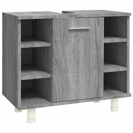 Vidaxl badkamerkast 60x32x53,5 cm bewerkt hout grijs sonoma eikenkleur