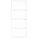 Vidaxl binnendeur 83x201,5 cm gehard glas en aluminium smal wit
