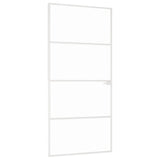 VidaXL inner door 93x201.5 cm hardened glass and aluminum narrow white