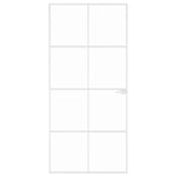 Vidaxl binnendeur 93x201,5 cm gehard glas en aluminium smal wit