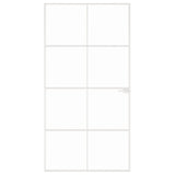 Vidaxl Porte intérieure 102x201,5 cm Verre durcie et aluminium blanc étroit