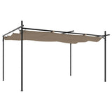 Vidaxl pergola met uitschuifbaar dak 395x292x230 taupe