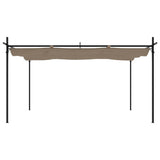 Vidaxl pergola met uitschuifbaar dak 395x292x230 taupe