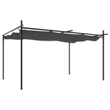 Vidaxl pergola met uitschuifbaar dak 395x292x230 antracietkleurig