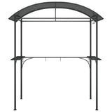 Vidaxl barbecuepaviljoen met zijplanken 220x115x230 cm staal antraciet