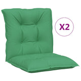 Vidaxl tuinstoelkussens 2 st lage rug 100x50x7 cm stof groen
