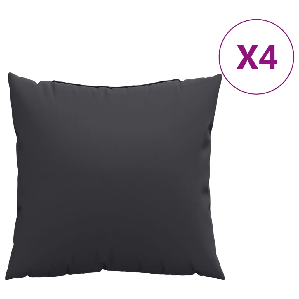 Vidaxl -Sofa -Kissen 4 PCs 40x40 cm Stoff schwarz