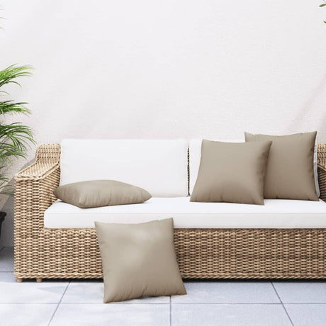 Vidaxl bankkussens 4 st 40x40 cm stof taupe