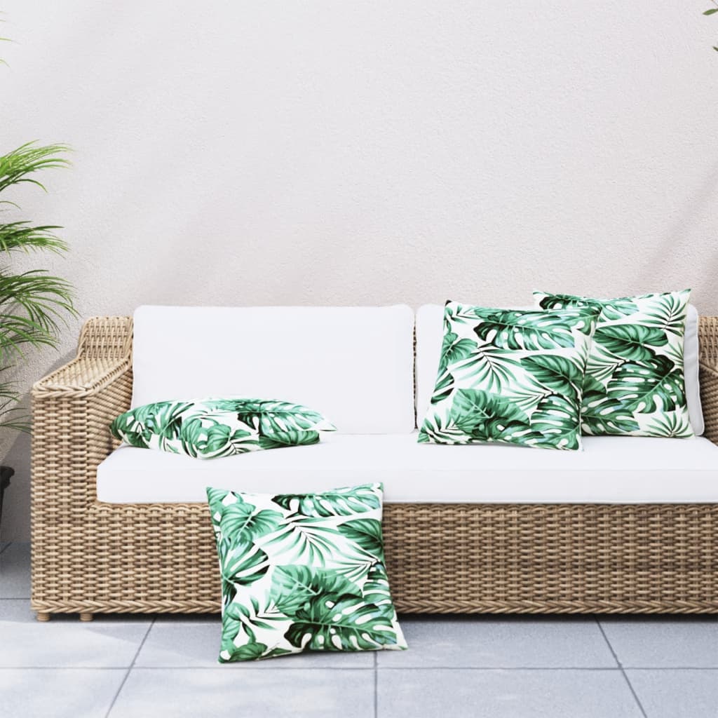 Vidaxl Sofa cushions 4 pcs leaf pattern 40x40 cm fabric