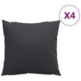 Vidaxl -Sofa -Kissen 4 Stcs 50x50 cm Stoff schwarz