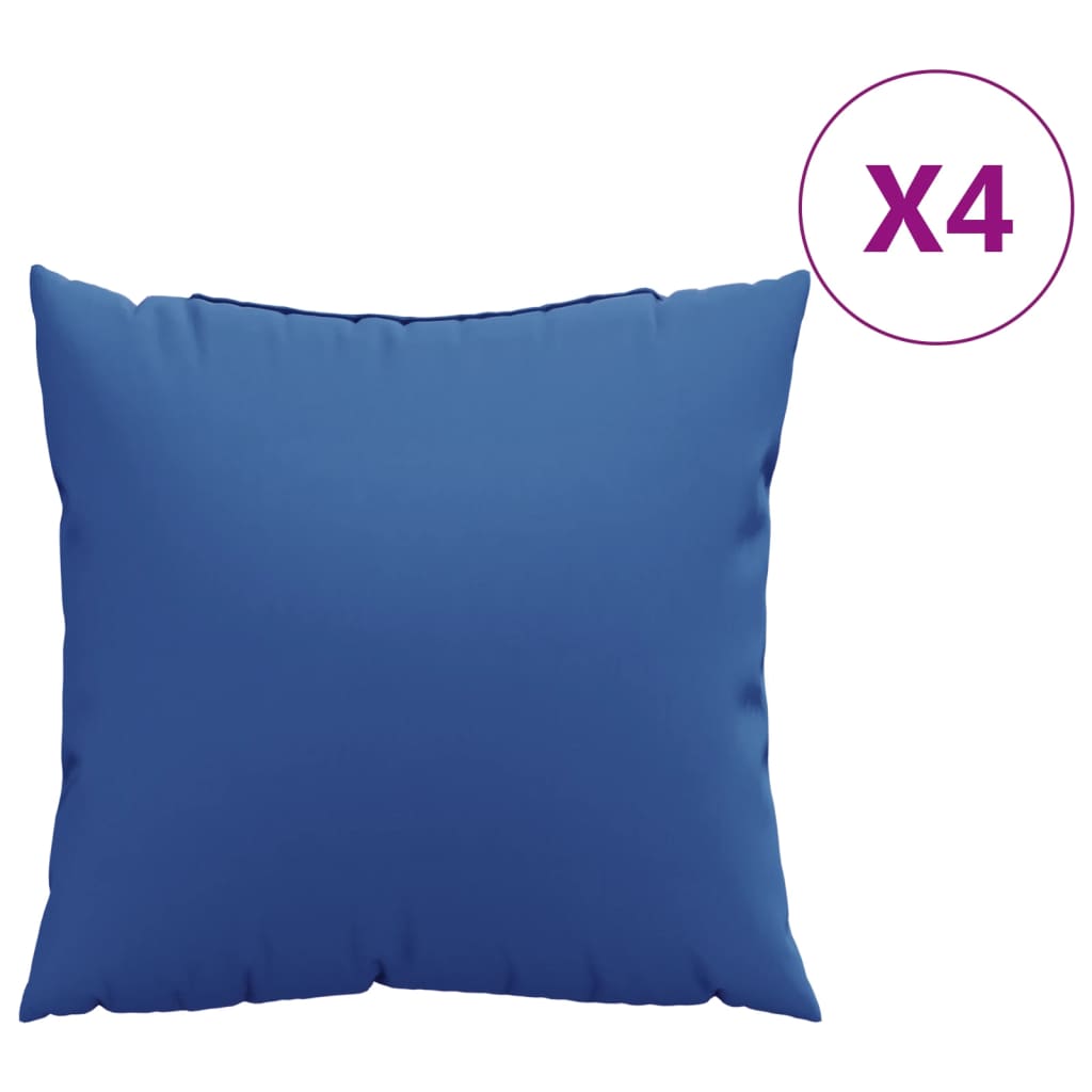 VidaXL Bank cushions 4 st 50x50 cm fabric royal blue