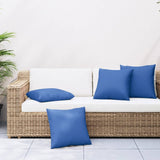 VidaXL Bank cushions 4 st 50x50 cm fabric royal blue