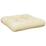 Vidaxl palletkussen 50x50x12 cm stof crèmekleurig