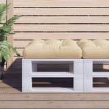 Vidaxl palletkussen 50x50x12 cm stof beige
