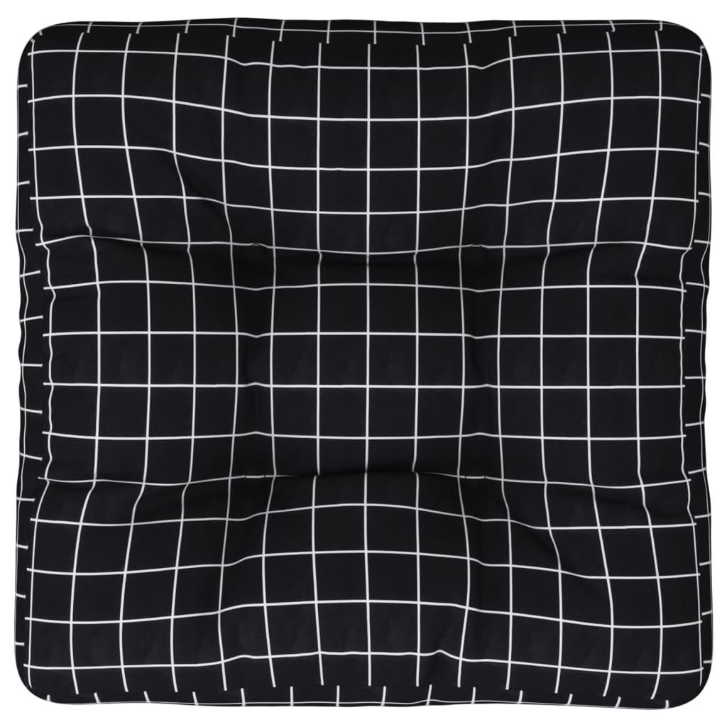 Vidaxl palety polštář diamantový vzor 50x50x12 cm Black