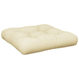 Vidaxl palletkussen 60x60x12 cm stof crèmekleurig