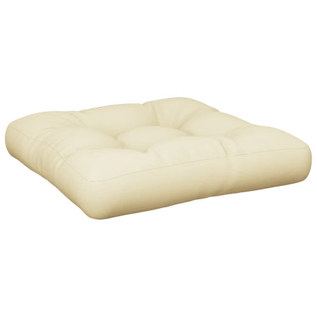 Vidaxl palletkussen 60x60x12 cm stof crèmekleurig