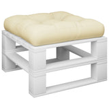 Vidaxl Pallet Pushion 60x60x12 cm stof crème -farvet