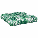 Vidaxl Pallet Cushion Leaf Pattern 60x60x12 cm tessuto