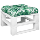 Vidaxl Pallet Cushion Leaf Pattern 60x60x12 cm tessuto