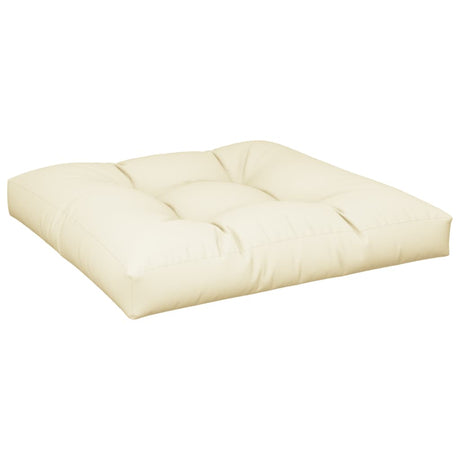 Vidaxl palletkussen 70x70x12 cm stof crèmekleurig