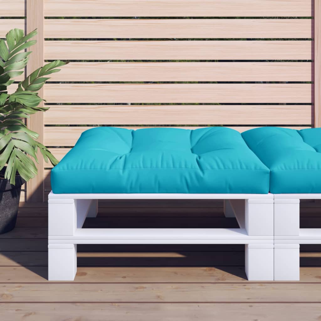 Vidaxl palletkussen 70x70x12 cm stof turquoise