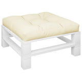 Vidaxl palletkussen 80x80x12 cm stof crèmekleurig