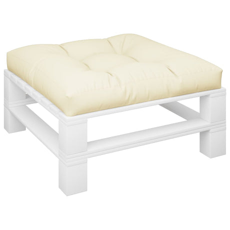 Vidaxl palletkussen 80x80x12 cm stof crèmekleurig