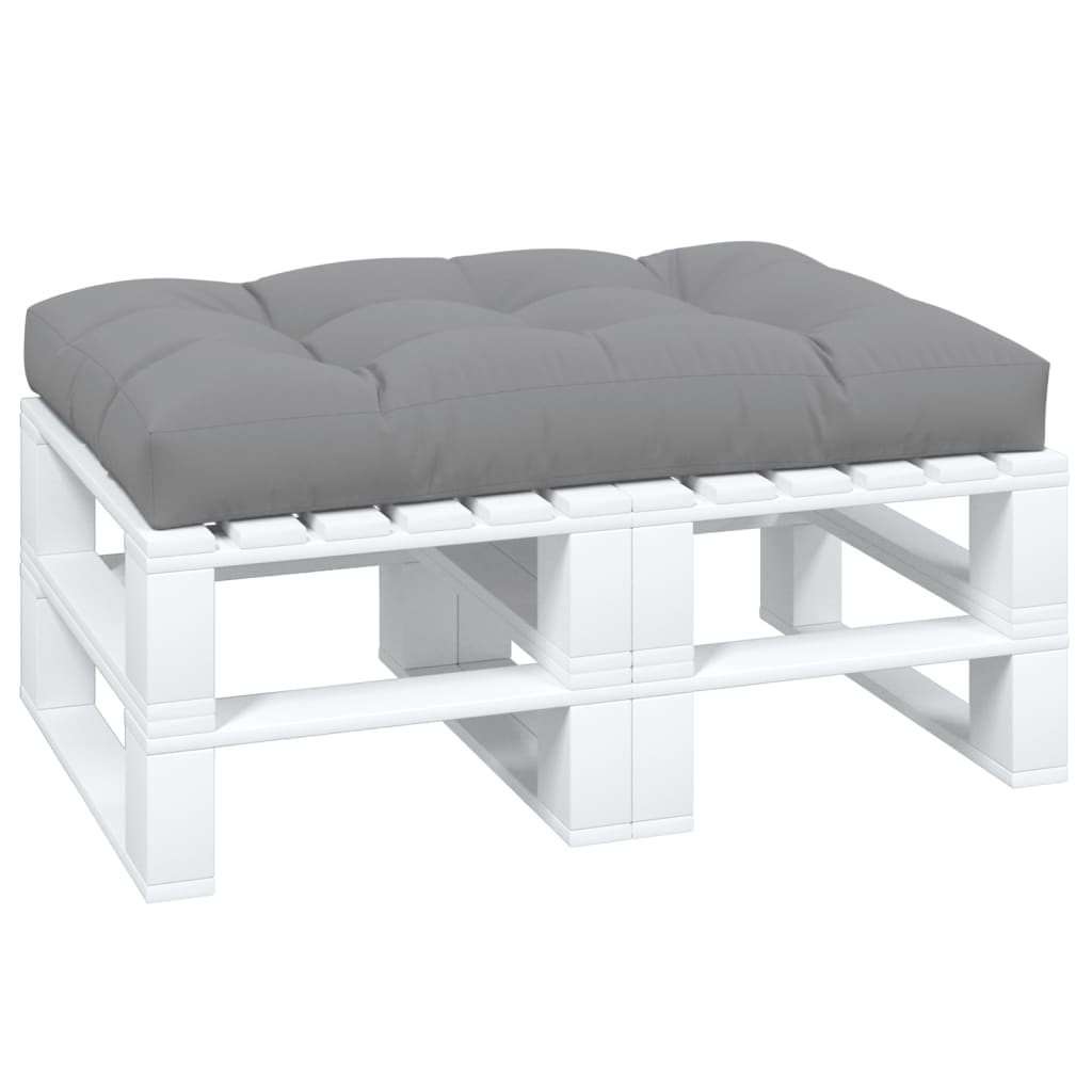 Vidaxl palletkussen 120x80x12 cm stof grijs