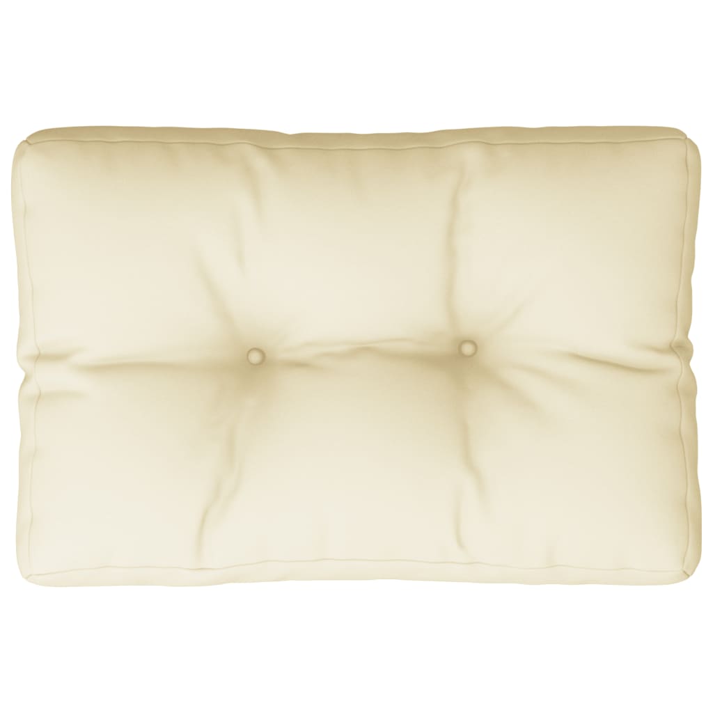 Vidaxl Pallet Cushion 50x40x12 CM de tela crema