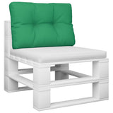 Vidaxl Pallet Cushion 50x40x12 cm de tela verde