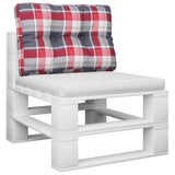 Vidaxl palletkussen 50x40x12 cm stof ruitpatroon rood