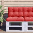 Vidaxl palletkussen 60x40x12 cm stof rood