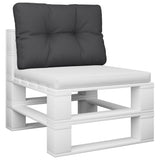 Vidaxl palletkussen 60x40x12 cm stof zwart