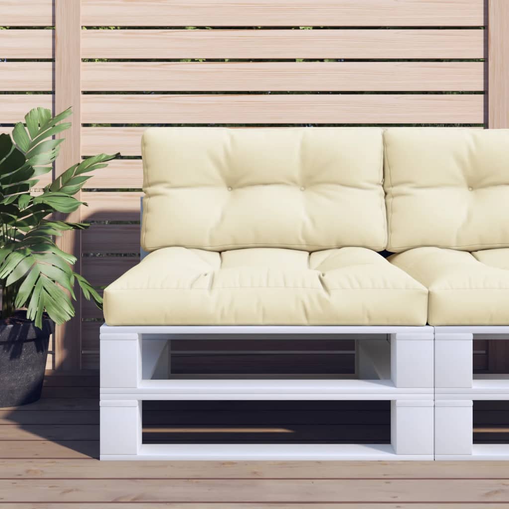 Cuscino Vidaxl pallet 70x40x12 cm tessuto creme