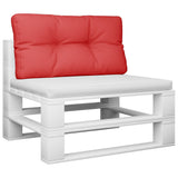 Vidaxl palletkussen 70x40x12 cm stof rood