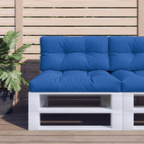 Vidaxl Pallet Cuscino 70x40x12 cm tessuto blu reale