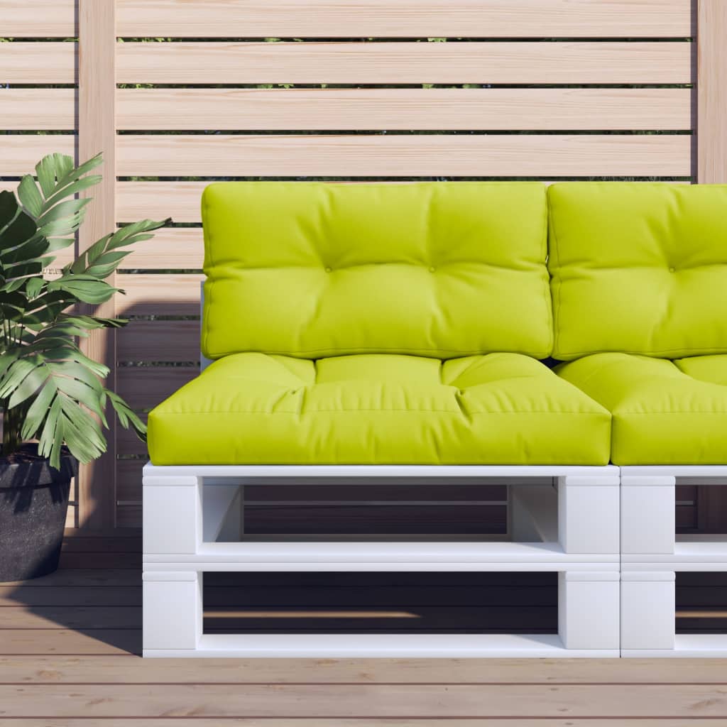 Cuscino Vidaxl pallet 70x40x12 cm tessuto verde chiaro